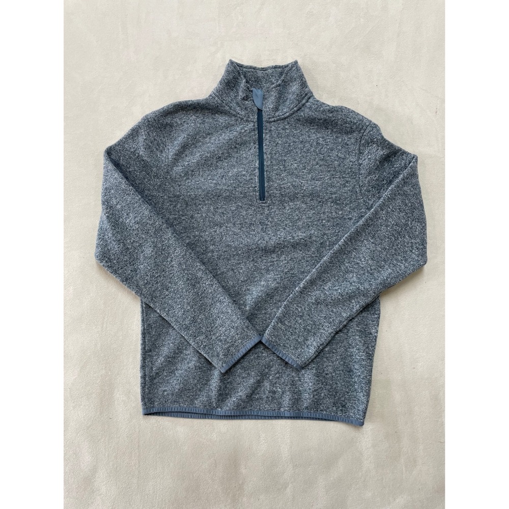 J.Crew Authentic Fleece Mens Gray Quarter Zip Pullover Sweater Size M